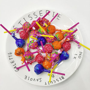 珍宝珠真知棒硬糖棒糖草莓牛奶味30支散装糖果允