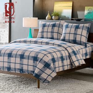 鲁锦老粗布四件套纯棉全棉加厚简约床上用品新疆棉4件套顺水四件