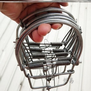 捕野神器野外夹子户外铁夹老鼠大型自制室内工具强力圆形夹地兔