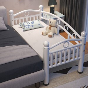 铁艺儿童床带护栏单人床男女小孩公主床边床加宽小床婴儿拼接大m