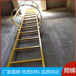玻璃钢爬梯护笼检修平台安全直爬梯基坑深井耐腐蚀镀锌钢爬梯