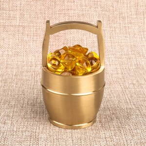 第一桶金摆件黄铜一统江山水桶办公室书桌书房桌面模型创意水桶