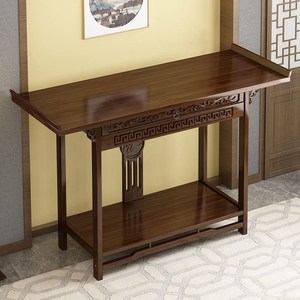 农村堂屋家具中式中堂家具农村中堂条柜条桌中堂柜供桌财神爷供台