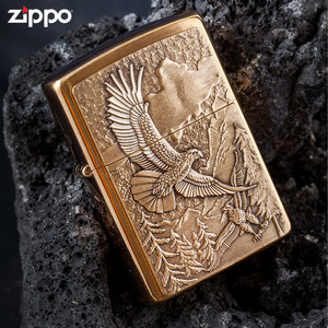 zippo打火机正版 原装古铜高山鹰男士送礼  20854