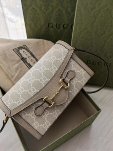 gucci 古驰1955横版手机包奶茶色  艾米在西班牙