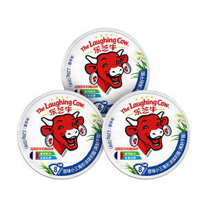 山姆代购法国进口laughing cow乐芝牛小三角涂抹原味奶酪128g*3入