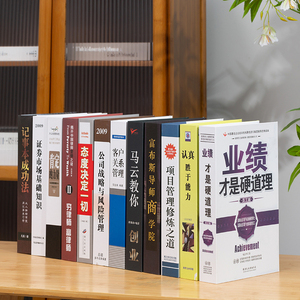 中文经济销售假书摆设装饰书摆件道具模型书壳办公室书柜仿真书本