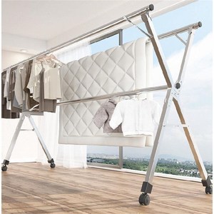 娜娜百货店1234淘宝学生教室衣架收纳内落地阳台晾杆卧挂简易单杆式