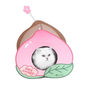 品吉时光 桃子猫窝猫抓板厚咪y磨爪玩具用派 加猫坚固耐磨瓦楞纸