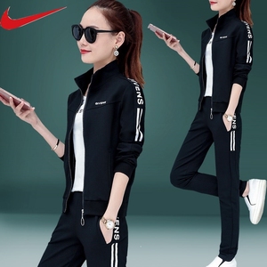 tb025958458淘宝耐克顿纯棉休闲运动服套装女春秋季2022新款大码