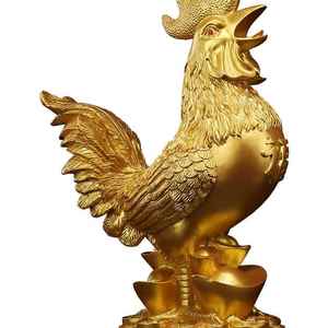 吉善堂 树脂生肖鸡摆件 招财大公鸡雄鸡金鸡家居卧室装饰摆设2384