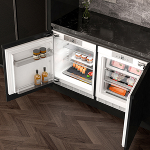 artaus卧式冰箱家用嵌入式冰箱柜子定制内嵌式台下小型矮冰箱a8