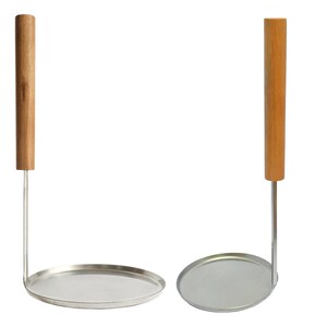 油炸饼铁勺子家商圆形q摆摊用用不锈钢厨房工具虾饼锅巴豆巴子模