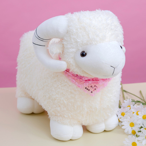 大号可爱羊公仔毛绒玩具白色小绵羊玩偶公仔站姿生肖布娃娃女孩