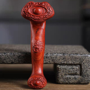 00凯都家居旗舰店天猫黑檀木雕如意摆件家居实木质灵芝如意工艺品