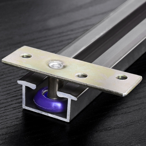 新品耐多滑槽推拉门折叠门移门滑轨轨实i道用用规格单轨衣柜门木