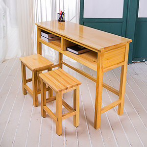 优质直销全实木双人桌o课椅中小学生学校家习儿童培训学用写字高