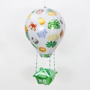 网红卡通造型热气球摆摊氦气会飞气球装饰生日玩具风筝降落伞汽球