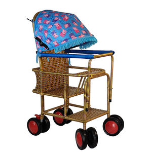 婴儿推车轻便宝宝夏季竹藤编手推车小孩儿童藤椅小竹车加高护栏车