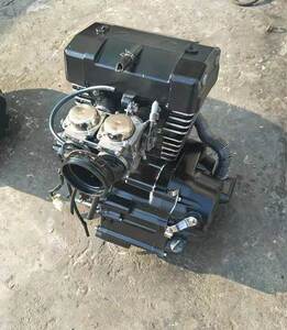 双缸水冷350摩托二手发动机总成拆车机头大地鹰王250永源电喷六速