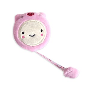 韩国少女心粉色i可爱小猪毛绒迷你卷尺1.5m软尺测量随身双面小皮