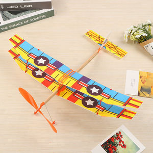 橡皮筋动力飞机学校航模比赛专用皮筋拼装模型神橡筋飞机DIY拼装
