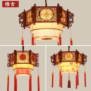 维古中式吊灯仿古羊皮餐厅灯具中式走廊过道灯饰饭店包间灯雅间灯