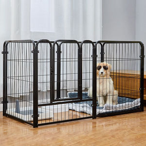 汤琪宠物狗狗围栏室内隔离小型犬泰迪中大型犬栅栏家用狗笼子黑色