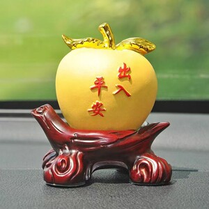 出入平安苹果摆件保平安家居客厅玄关创意装饰品汽车上装饰工艺品