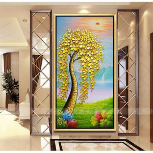 金钱树纯手绘油画