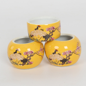 颠颏麻料百灵鸟食罐食盒水槽虫碗鸟盆笼配件陶瓷玉鸟相思水杯食碗