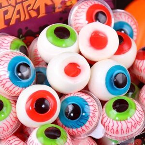 蜡瓶糖爆浆3d眼球糖夹心橡皮糖眼睛眼珠子糖搞怪