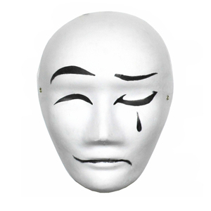 天官赐福白无相cons道具面具谢玲白衣祸世面具 哭笑面具 悲喜面具
