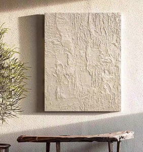 纯手绘油画客厅玄关纯色肌理立体简约抽象酒店侘寂风无框装饰挂画