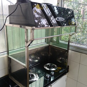 高档阳台窗户油烟机支架抽油烟机架子灶台拢烟罩子不锈钢排烟罩北