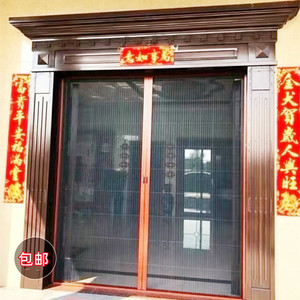大门折叠纱门防蚊门铝合金纱窗网伸缩式隐形别墅大门家用高档自装
