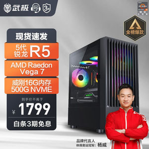 武极天越AMD锐龙R55600G/5700G主机组装电脑主机家用办公游戏台式