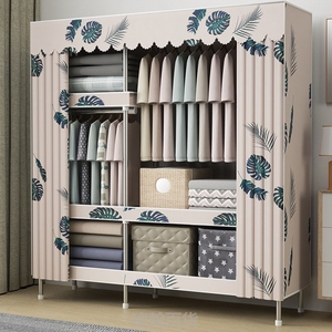 少女房间衣柜衣柜简易组装家具家用卧室出租屋布衣柜收纳钢管加粗