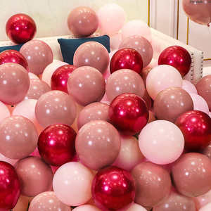 网红结求婚礼女方卧室粉色气球七夕情人节生日派对活动表白用品
