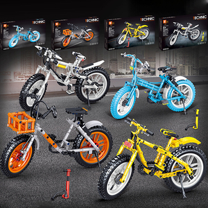 乐高自行车单车模型系列男孩6拼插摆件中国拼装积木益智儿童玩具