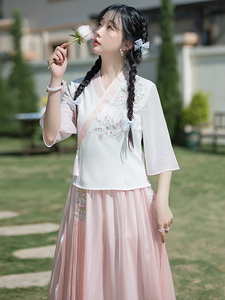 可以穿上班的汉服改良版连衣裙汉元素超仙女装夏季中国风日常套装