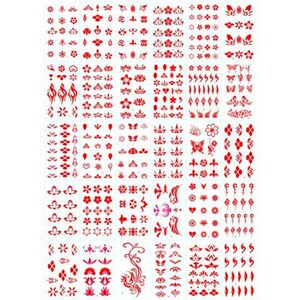 儿童古装眉贴贴花钿古代古风额间贴花花细额间眉心贴眉z头贴纸汉.