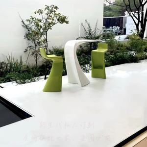 创意设计师休闲组合桌椅户外异形玻璃钢露天吧椅吧桌咖啡厅高脚凳