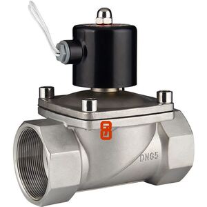 水管电磁开关阀304不锈钢常闭220v24v铜线4分6分控制器开关阀dn15