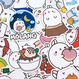 圆滚兔手账贴纸创意可爱超萌diy不干胶装饰贴涂鸦贴纸笔记本电脑行李