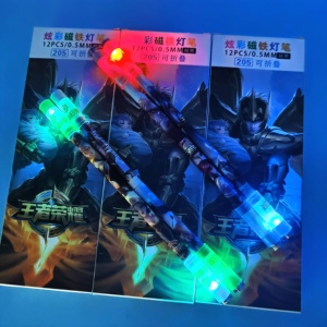 王者荣耀周边炫彩魔力双头可折叠带灯转转笔高颜值中性笔ins帅气酷炫
