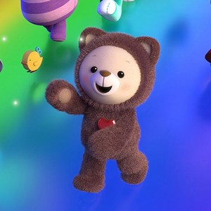 同款彩虹宝宝心宝泰迪熊毛绒公仔玩具g布娃娃女孩礼物央视热播动