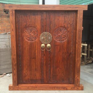 实木大门原木乡村