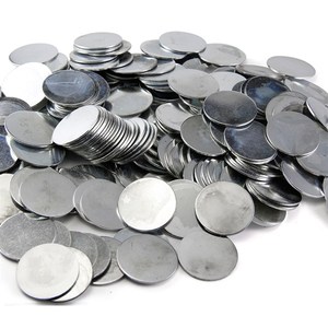 高档2贴0片优质薄形超圆铁片磁铁0片配套小铁片 手工w眼影扣盘ins