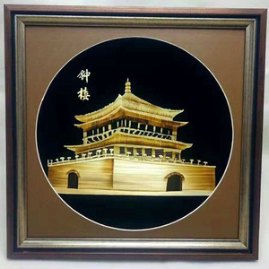 新品2020新款画性创意陕工民间手工艺h品精装麦秆个麦草画手西制